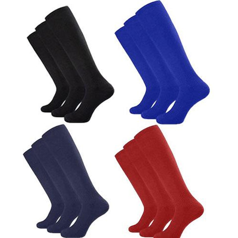 Pack of 3 Kids Boys Anti-slip Plain Football Socks