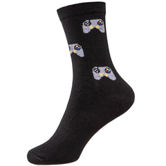 Kids Novelty Soft Funny Casual Game Over Print Socks