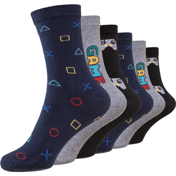 Kids Novelty Soft Funny Casual Game Over Print Socks