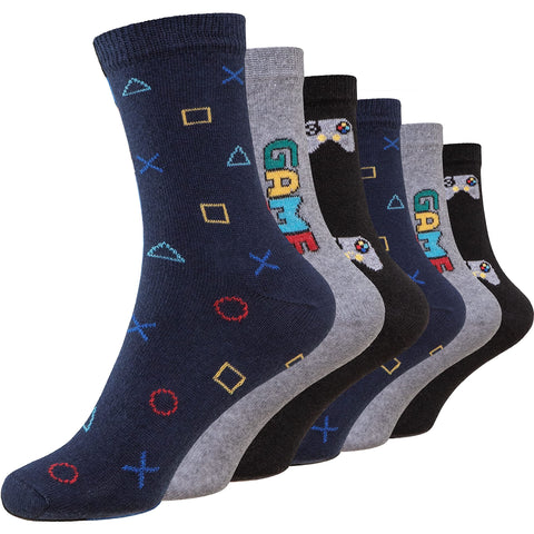 Kids Novelty Soft Funny Casual Game Over Print Socks