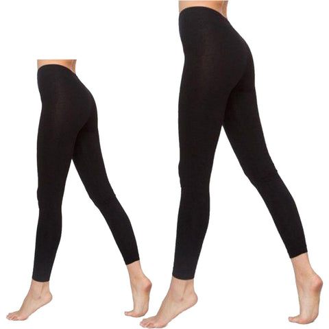 Ladies Black Viscose Leggings