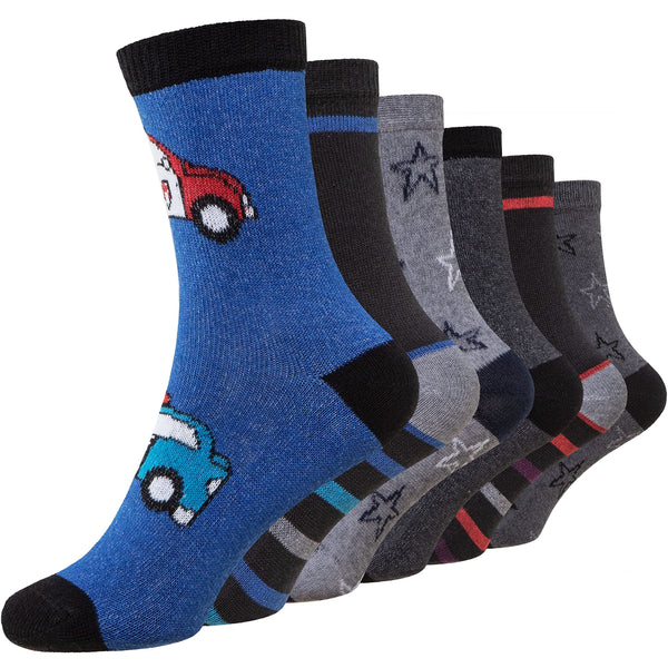 Kids Novelty Soft Funny Casual Car Print Socks