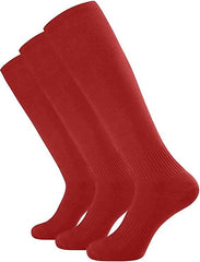 Pack of 3 Kids Boys Anti-slip Plain Football Socks