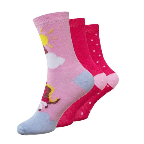 Kids Novelty Soft Funny Casual Unicorn Print Socks