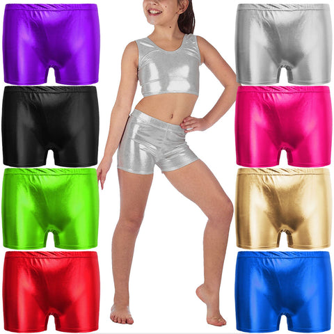 GIRLS SHINNY HOT PANTS