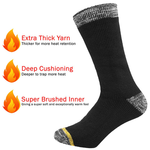 Single Pair of Mens 4.9 tog Thermal Fleece Heat Socks