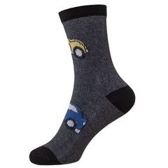 Kids Novelty Soft Funny Casual Car Print Socks