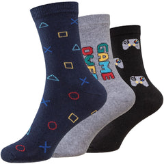 Kids Novelty Soft Funny Casual Game Over Print Socks