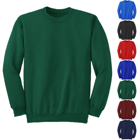 KIDS BOYS GIRLS SWEAT SHIRT SCHOOL UNIFORM PULL OVER JUMPER BRUSHED FLEECE TOPS