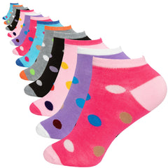 6 Pairs Ladies Trainer Socks Girls Liner Sports Adults Womens Funky Designs 4-7
