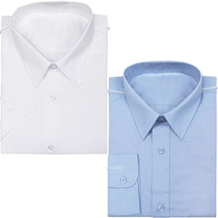 BOYS SCHOOL SHIRTS COLLARED LONG OR SHORT SLEEVES UNIFORM FORMAL SMART WEAR TOPS