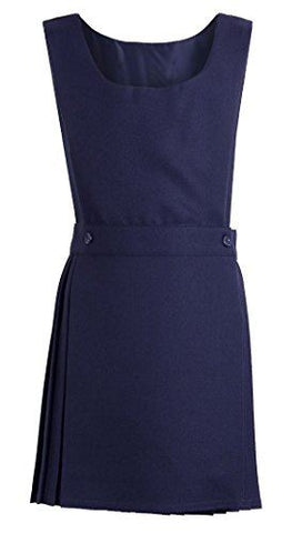 NEW KIDS GIRLS UNIFORM PLEATED PINAFORE BIB DRESS SCHOOL UNIFORM AGES 3-10 YEARS