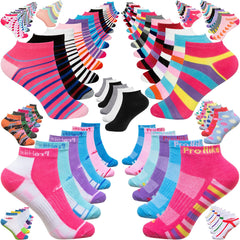 6 Pairs Ladies Trainer Socks Girls Liner Sports Adults Womens Funky Designs 4-7