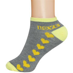 6 Pairs Ladies Trainer Socks Girls Liner Sports Adults Womens Funky Designs 4-7