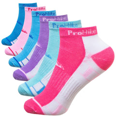 6 Pairs Ladies Trainer Socks Girls Liner Sports Adults Womens Funky Designs 4-7