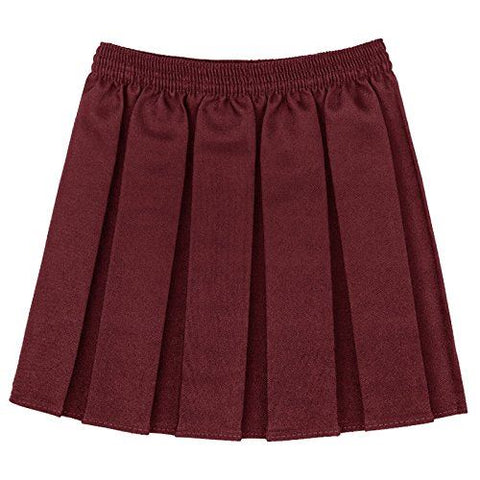 GIRLS KIDS SCHOOL UNIFORM BOX PLEATED ELASTICATED WAIST SKIRT AGE 2-18 YEARS