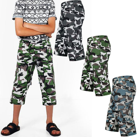 KIDS 3/4 CAMOUFLAGE SHORTS