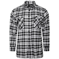 MENS FLANNEL BRUSHED COTTON SHIRTS LUMBERJACK CHECKED PRINT WORKER WINTER TOPS