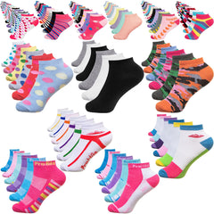 6 Pairs Ladies Trainer Socks Girls Liner Sports Adults Womens Funky Designs 4-7