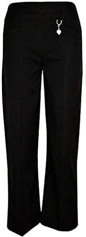 Girls Pull UP School Trousers School Uniform with Heart Pendant Half Elasticated