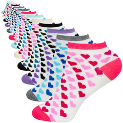 6 Pairs Ladies Trainer Socks Girls Liner Sports Adults Womens Funky Designs 4-7