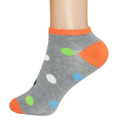 3 Pairs of Ladies Low Cut Ankle Socks Polka Design 1