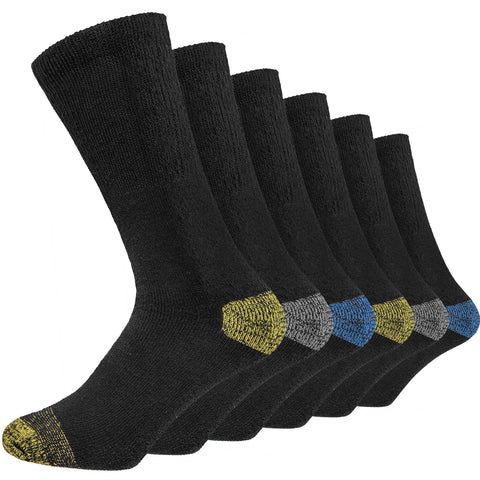 6 Pairs Men's Heavy Duty Socks Toe & Heel-2