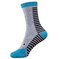 Kids Novelty Soft Funny Casual Shark Print Socks