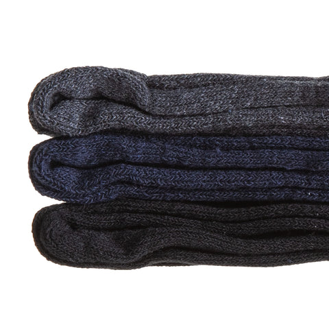 6 Pairs Mens Non-Elastic Black/Grey/Navy thermal Socks