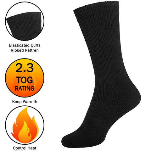 Single Pair of Mens 4.9 tog Thermal Fleece Heat Socks