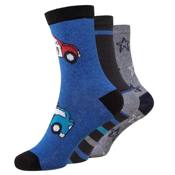 Kids Novelty Soft Funny Casual Car Print Socks