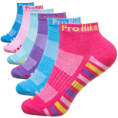6 Pairs of Ladies Low Cut Ankle Socks Sport Design 4