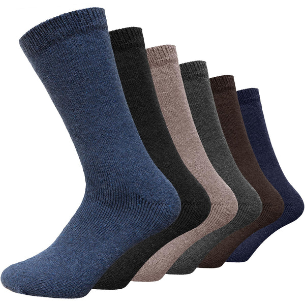 6 Pairs Assorted Men's Heavy Duty Socks