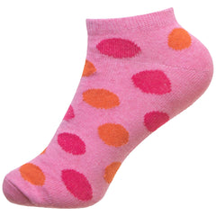 6 Pairs of Ladies Low Cut Ankle Socks Polka Design 2