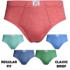 6Pairs Ribbed Brief Assorted