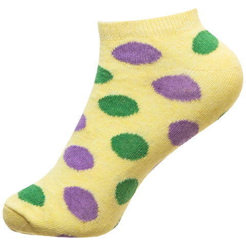 3 Pairs of Ladies Low Cut Ankle Socks Polka Design 2
