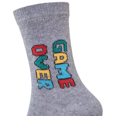 Kids Novelty Soft Funny Casual Game Over Print Socks