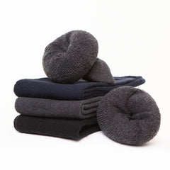 3 Pairs Mens Non-Elastic Black/Grey/Navy thermal Socks