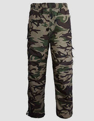 Mens Thermal Fleece Lined Combat Elastic Waist Trousers