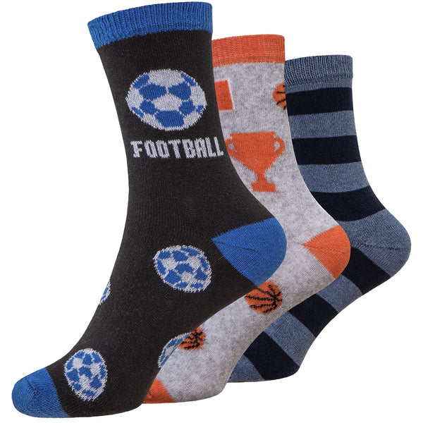 kids novelty soft funny casual football socks