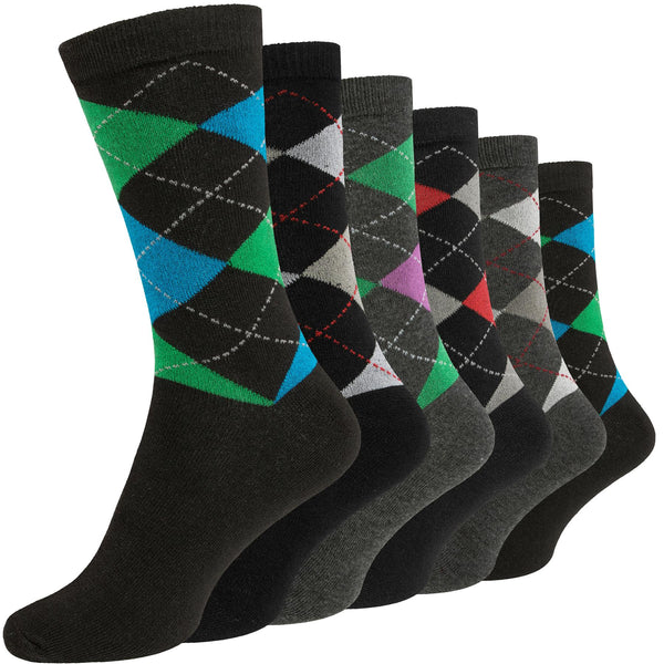 Men Moon Argyle Socks