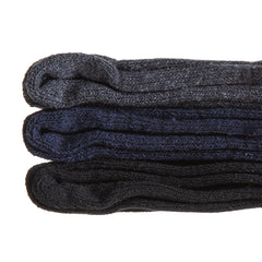 3 Pairs Black/Grey/Navy Men's Heavy Duty Socks