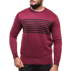Men's Striped Knit Pullover Sweater