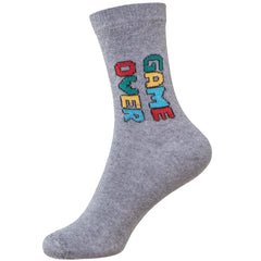 Kids Novelty Soft Funny Casual Game Over Print Socks