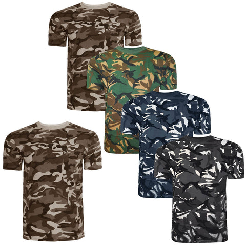 KIDS CAMOUFLAGE T SHIRT CAMO ARMY COMBAT MILITARY HUNTING FISHING TOP VEST 3-14