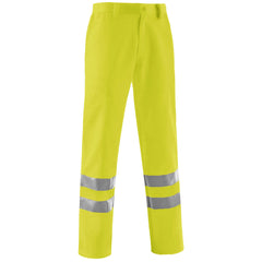 HIGH VISIBILITY TROUSERS PROTECTOR VIZ WORK BOTTOMS HEAVY DUTY POLY/COTTON PANTS