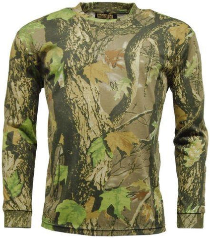 MENS REAL JUNGLE TREE PRINT T SHIRT SUMMER CAMOUFLAGE LONG CA SLEEVE HUNTING TOP