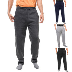 Mens Jogging Sweat Pants Brushed Fleece Elasticated Waist Bottoms Gym Trousers