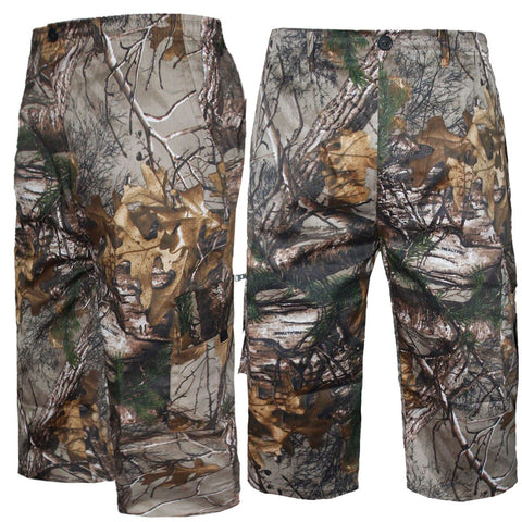 MENS JUNGLE 3/4 FOREST CAMOUFLAGE SHORTS
