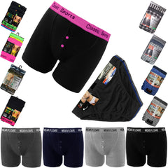 6 PAIRS MENS BOXER SHORTS CLASSIC NEON WAIST BAND UNDERWEAR BRIEF HIPSTER TRUNKS